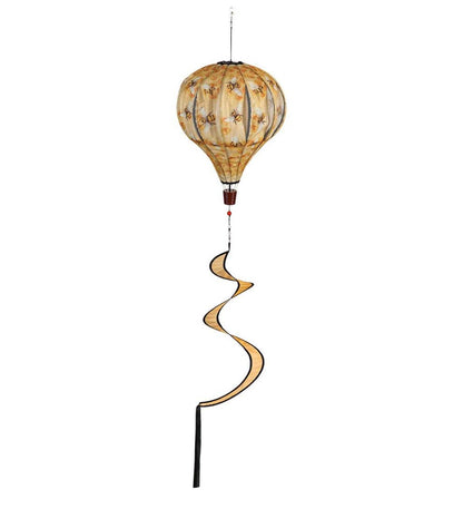 Plow & Hearth Decorative Garden Accents Yard & Garden Collapsible Balloon Wind Spinner With Spiral Tail - Bee