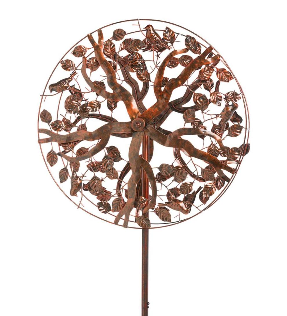Plow & Hearth Decorative Garden Accents Yard & Garden Copper Tree Of Life Wind Spinner