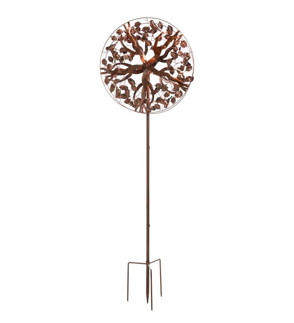 Plow & Hearth Decorative Garden Accents Yard & Garden Copper Tree Of Life Wind Spinner
