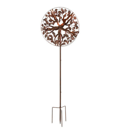 Plow & Hearth Decorative Garden Accents Yard & Garden Copper Tree Of Life Wind Spinner
