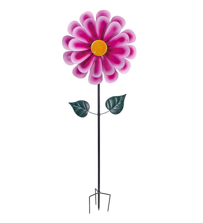 Plow & Hearth Decorative Garden Accents Yard & Garden Dahlia Flower Wind Spinner - Pink
