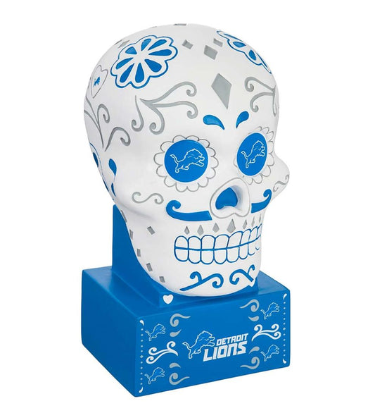 Plow & Hearth Decorative Garden Accents Yard & Garden Detroit Lions Sugar Skull Statue