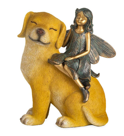 Plow & Hearth Decorative Garden Accents Yard & Garden Fairy And Dog Garden Statue