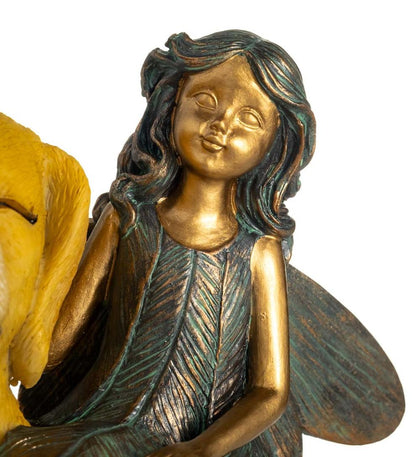 Plow & Hearth Decorative Garden Accents Yard & Garden Fairy And Dog Garden Statue