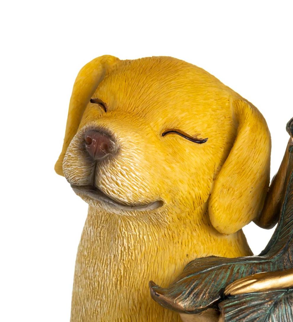 Plow & Hearth Decorative Garden Accents Yard & Garden Fairy And Dog Garden Statue