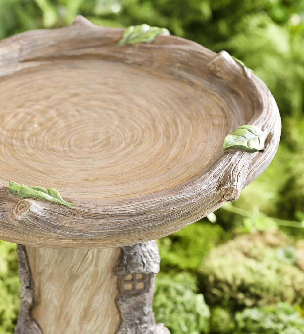 Plow & Hearth Decorative Garden Accents Yard & Garden Full-Size Fairy Garden Birdbath