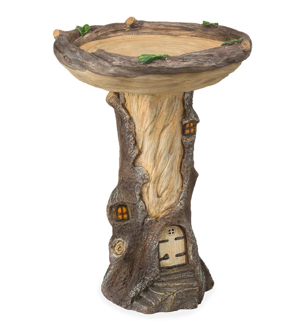 Plow & Hearth Decorative Garden Accents Yard & Garden Full-Size Fairy Garden Birdbath