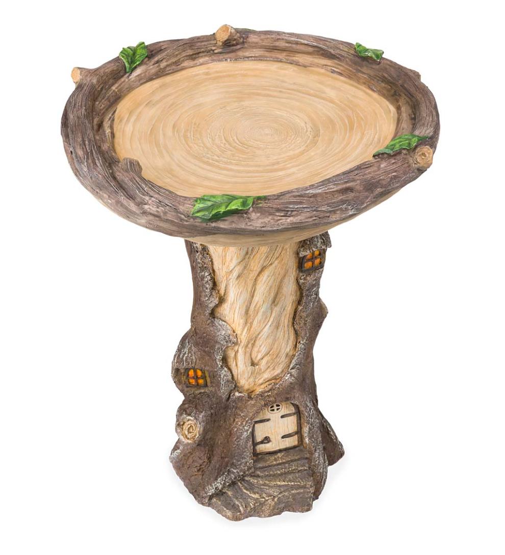 Plow & Hearth Decorative Garden Accents Yard & Garden Full-Size Fairy Garden Birdbath