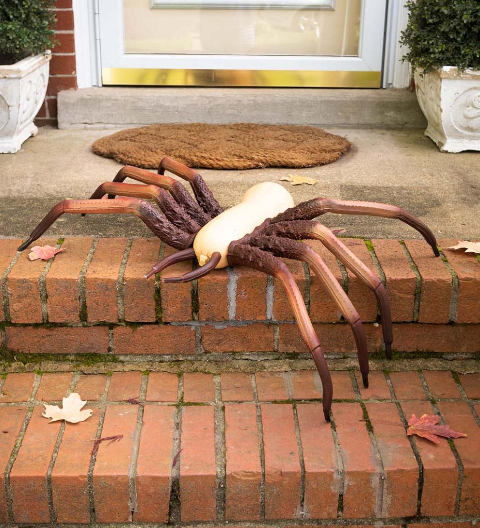 Plow & Hearth Decorative Garden Accents Yard & Garden Halloween Spider Pumpkin Appendages, 6-Piece Set