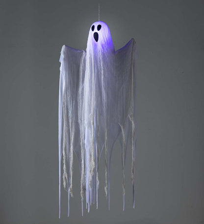 Plow & Hearth Decorative Garden Accents Yard & Garden Hanging Ghost With Color-Changing Lights