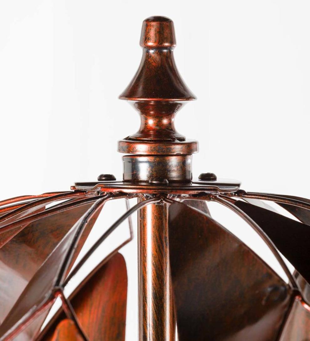 Plow & Hearth Decorative Garden Accents Yard & Garden Harlequin Ball Wind Spinner - Antique Multi