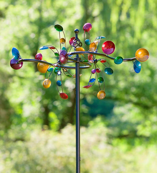 Plow & Hearth Decorative Garden Accents Yard & Garden Horizontal Cups Wind Spinner