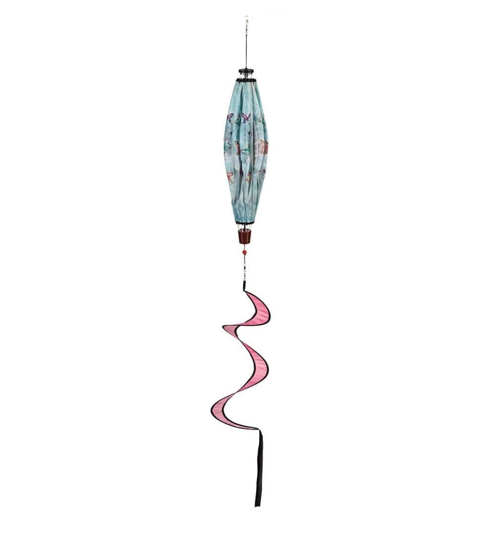 Plow & Hearth Decorative Garden Accents Yard & Garden Hot Air Balloon Wind Spinner - Butterfly