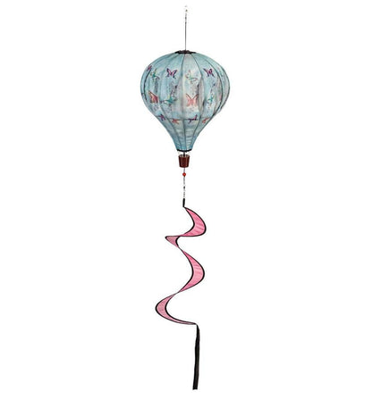 Plow & Hearth Decorative Garden Accents Yard & Garden Hot Air Balloon Wind Spinner - Butterfly