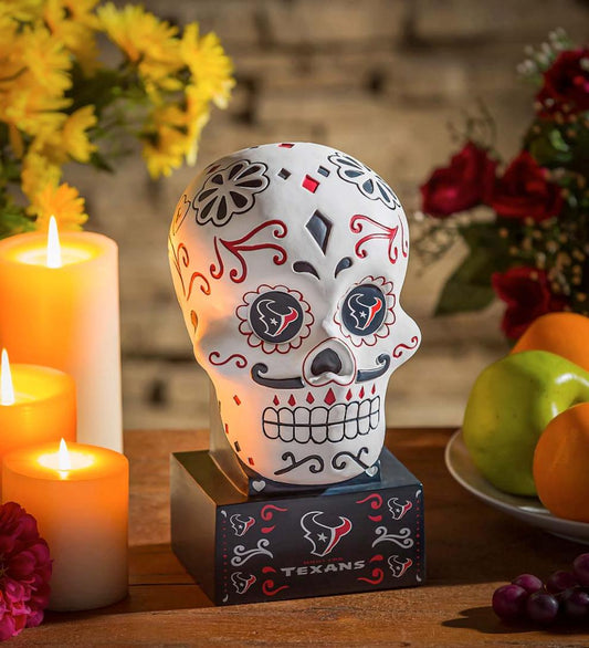 Plow & Hearth Decorative Garden Accents Yard & Garden Houston Texans Sugar Skull Statue