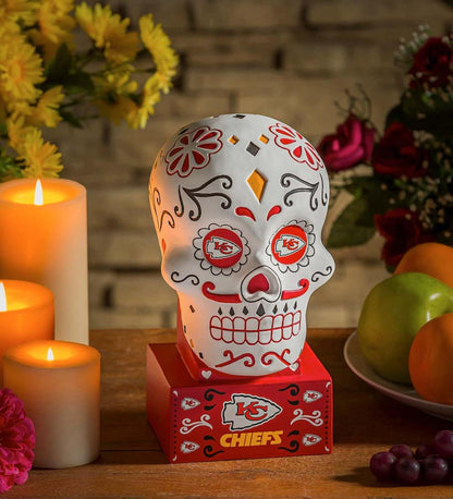 Plow & Hearth Decorative Garden Accents Yard & Garden Kansas City Chiefs Sugar Skull Statue
