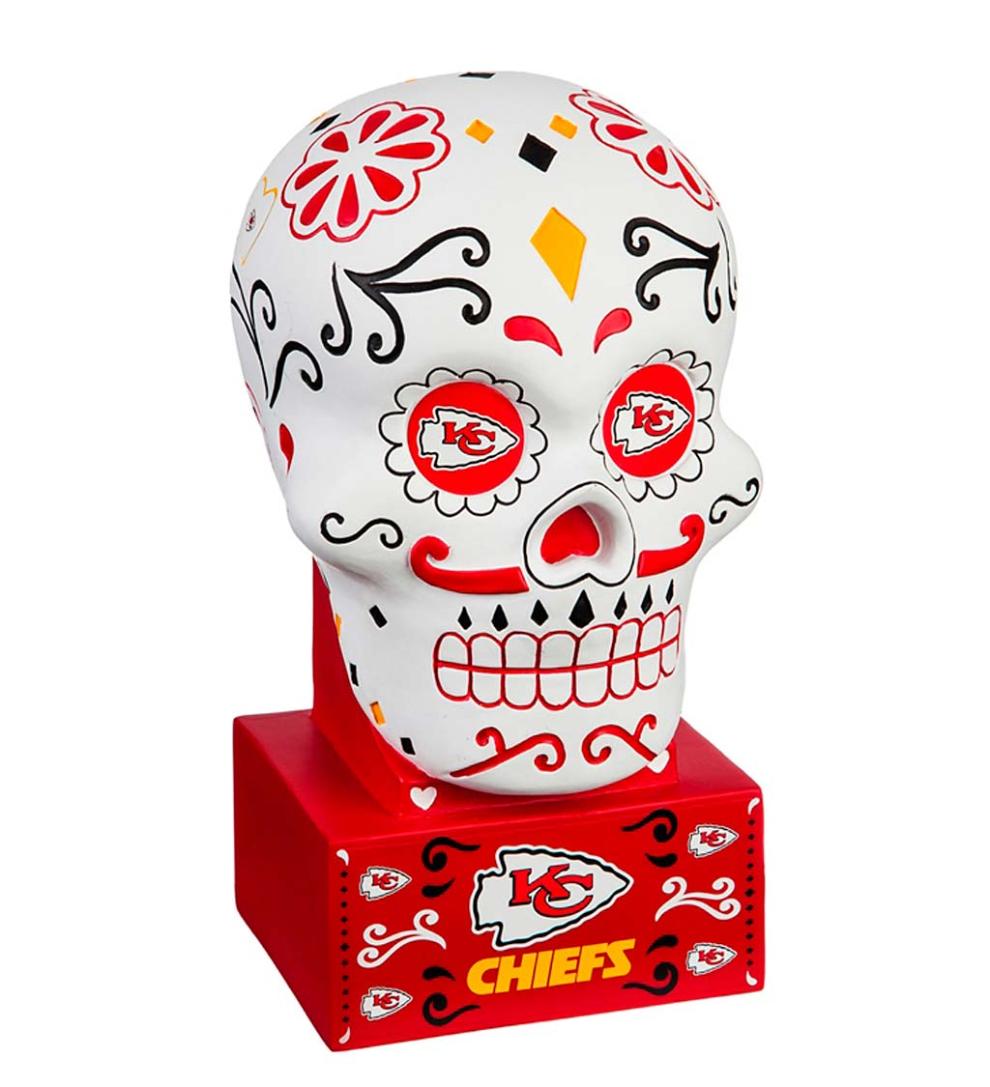 Plow & Hearth Decorative Garden Accents Yard & Garden Kansas City Chiefs Sugar Skull Statue