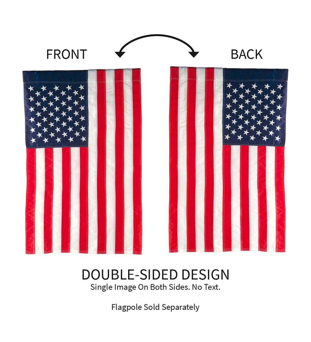 Plow & Hearth Decorative Garden Accents Yard & Garden Large American Flag House Flag