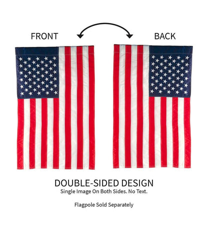 Plow & Hearth Decorative Garden Accents Yard & Garden Large American Flag House Flag