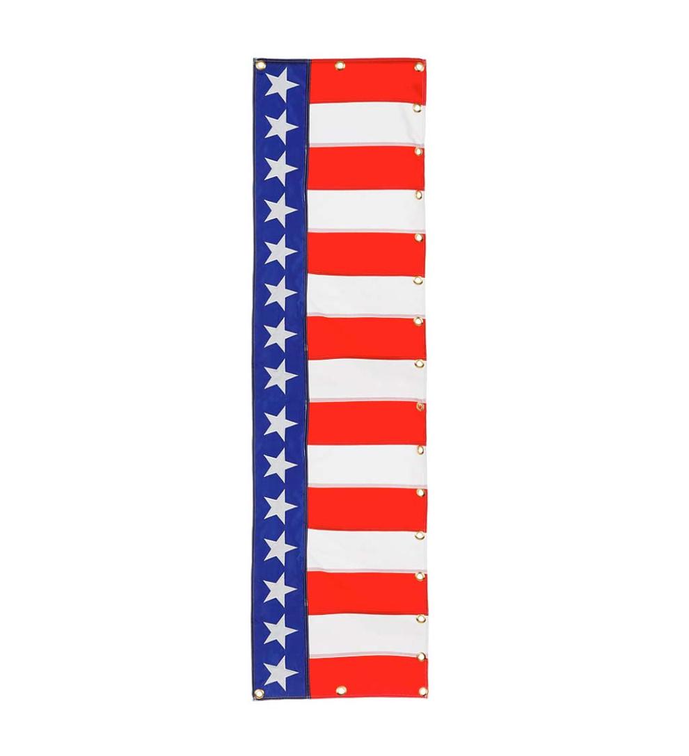 Plow & Hearth Decorative Garden Accents Yard & Garden Large Half-Round Stars And Stripes Bunting