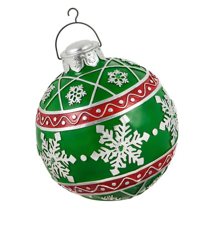 Plow & Hearth Decorative Garden Accents Yard & Garden Lighted Indoor/Outdoor Decorative Ornament - Green