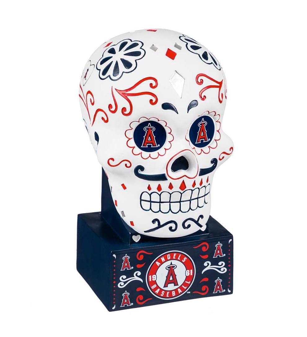 Plow & Hearth Decorative Garden Accents Yard & Garden Los Angeles Angels Sugar Skull Statue