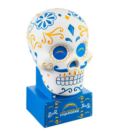 Plow & Hearth Decorative Garden Accents Yard & Garden Los Angeles Chargers Sugar Skull Statue