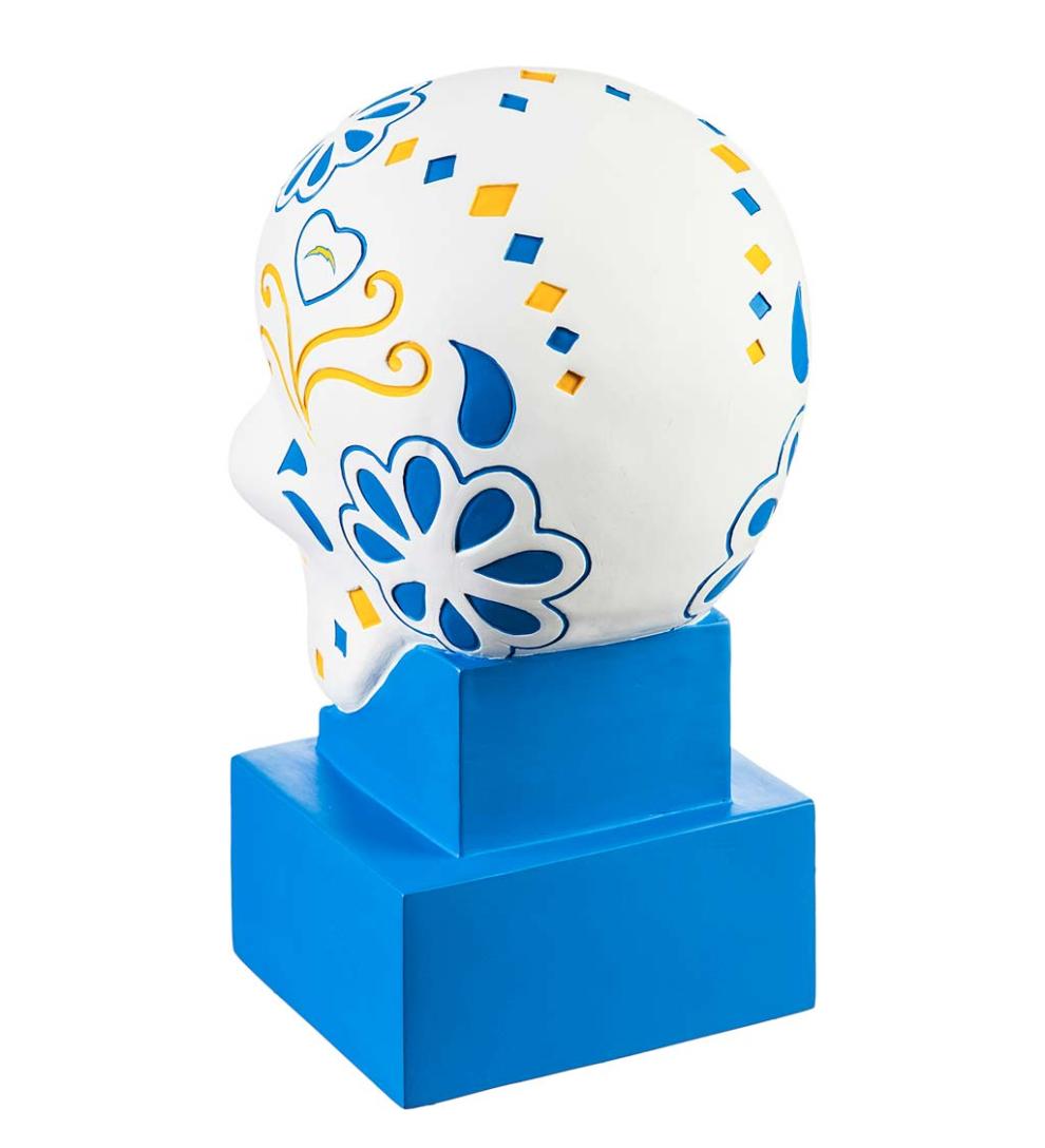 Plow & Hearth Decorative Garden Accents Yard & Garden Los Angeles Chargers Sugar Skull Statue