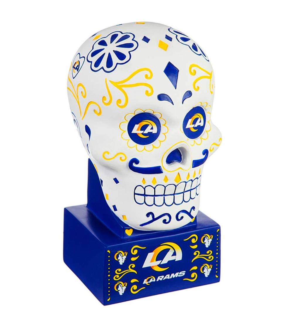 Plow & Hearth Decorative Garden Accents Yard & Garden Los Angeles Rams Sugar Skull Statue