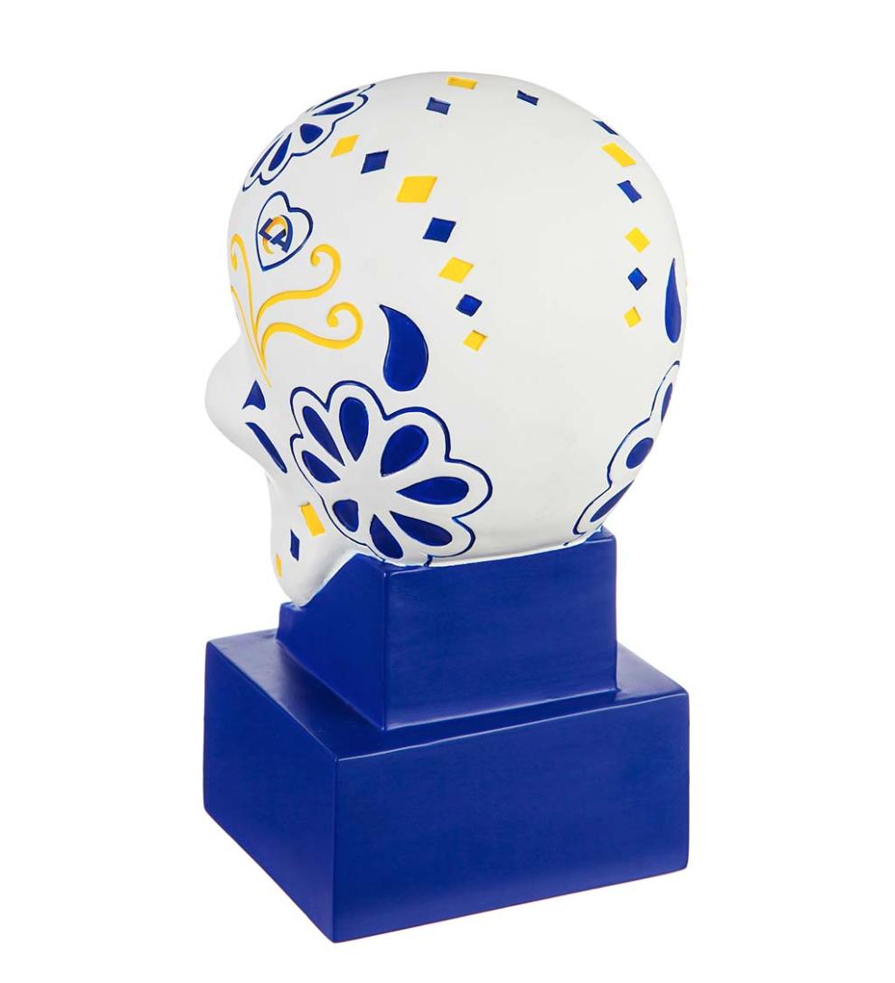 Plow & Hearth Decorative Garden Accents Yard & Garden Los Angeles Rams Sugar Skull Statue