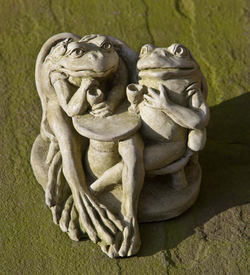 Plow & Hearth Decorative Garden Accents Yard & Garden Made In America Cast Stone Wine Time