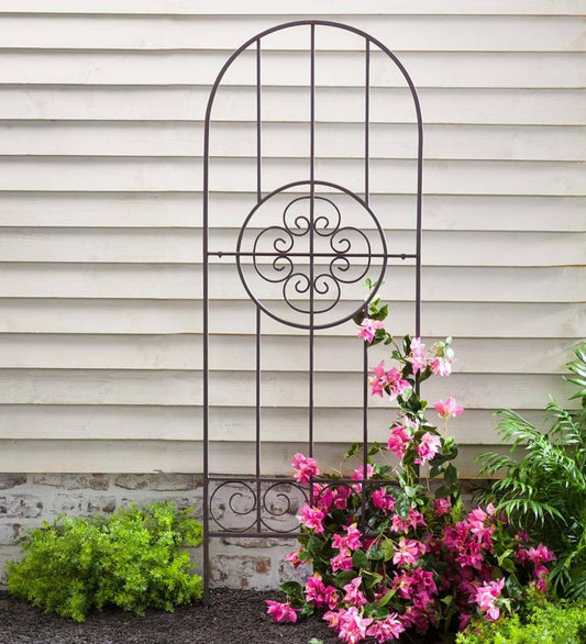 Plow & Hearth Decorative Garden Accents Yard & Garden Medallion Metal Garden Trellis