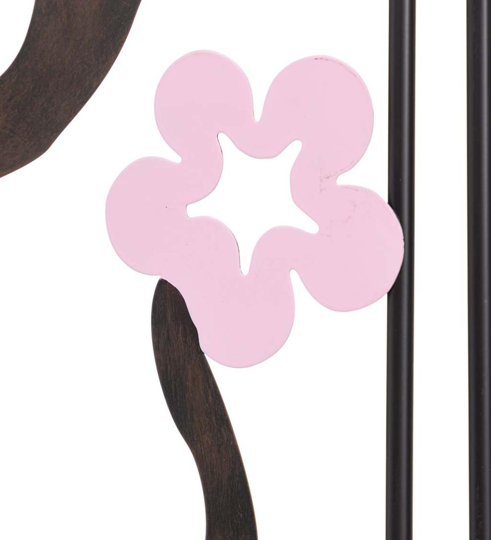 Plow & Hearth Decorative Garden Accents Yard & Garden Metal Cherry Tree Garden Landscape Panel Stakes, Set Of 5