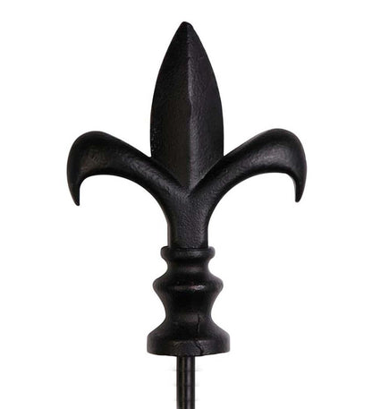 Plow & Hearth Decorative Garden Accents Yard & Garden Metal Garden Flag Stand With Fleur De Lis Finial