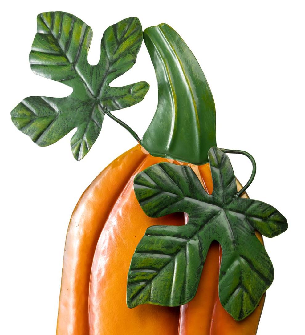 Plow & Hearth Decorative Garden Accents Yard & Garden Metal Sunflower, Pumpkin And Gourd Stake