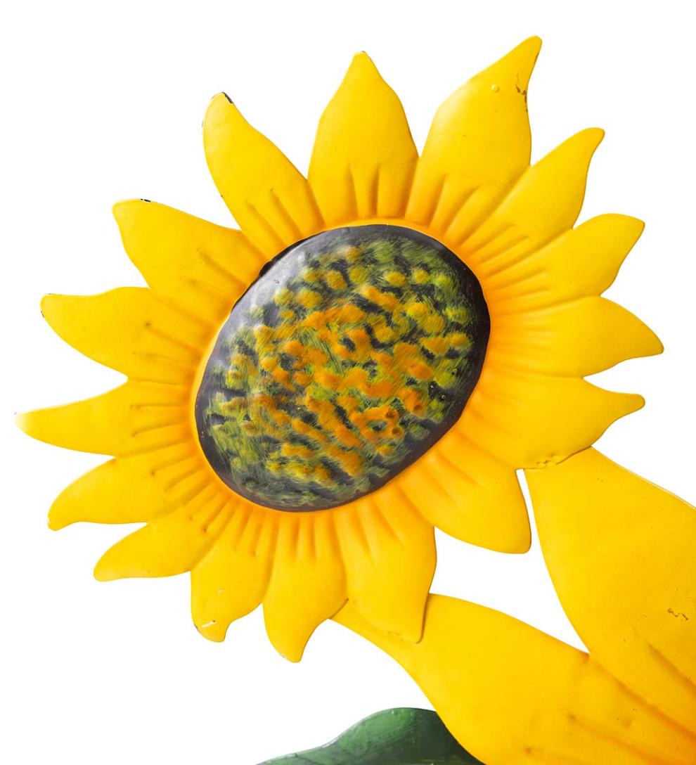 Plow & Hearth Decorative Garden Accents Yard & Garden Metal Sunflower, Pumpkin And Gourd Stake