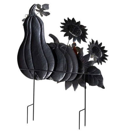 Plow & Hearth Decorative Garden Accents Yard & Garden Metal Sunflower, Pumpkin And Gourd Stake