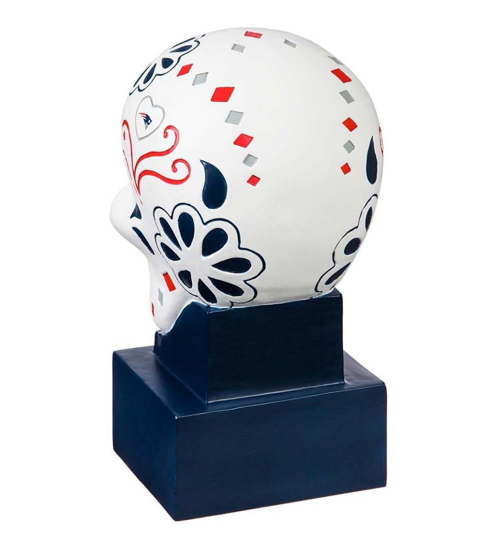 Plow & Hearth Decorative Garden Accents Yard & Garden New England Patriots Sugar Skull Statue