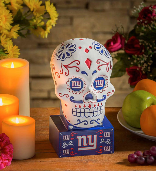 Plow & Hearth Decorative Garden Accents Yard & Garden New York Giants Sugar Skull Statue