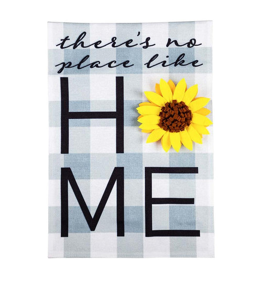 Plow & Hearth Decorative Garden Accents Yard & Garden No Place Like Home Burlap House Flag With Four Interchangeable Icons