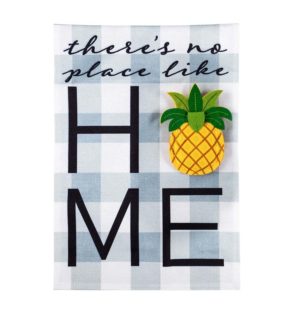 Plow & Hearth Decorative Garden Accents Yard & Garden No Place Like Home Burlap House Flag With Four Interchangeable Icons