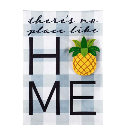 Plow & Hearth Decorative Garden Accents Yard & Garden No Place Like Home Burlap House Flag With Four Interchangeable Icons