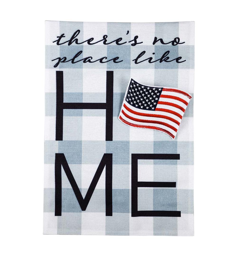 Plow & Hearth Decorative Garden Accents Yard & Garden No Place Like Home Burlap House Flag With Four Interchangeable Icons