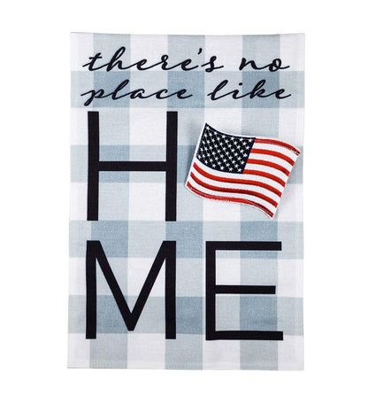 Plow & Hearth Decorative Garden Accents Yard & Garden No Place Like Home Burlap House Flag With Four Interchangeable Icons