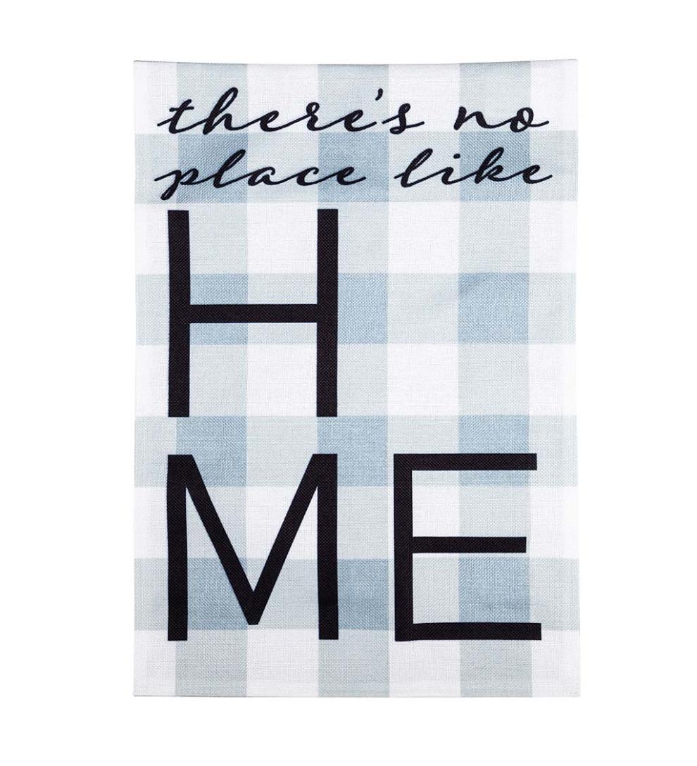 Plow & Hearth Decorative Garden Accents Yard & Garden No Place Like Home Burlap House Flag With Four Interchangeable Icons