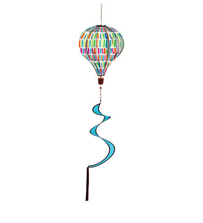 Plow & Hearth Decorative Garden Accents Yard & Garden Paint Daubs Hot Air Balloon Wind Spinner