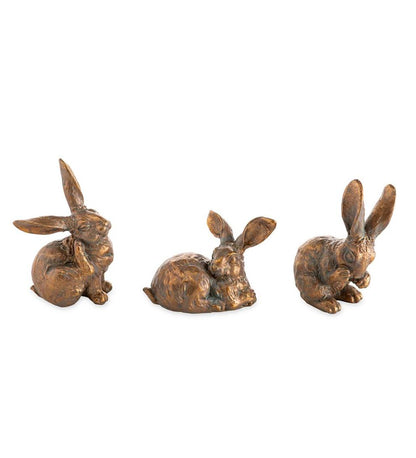 Plow & Hearth Decorative Garden Accents Yard & Garden Rabbit Family With Mother And Three Babies, Set Of 4