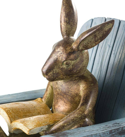 Plow & Hearth Decorative Garden Accents Yard & Garden Reading Rabbit Garden Statue
