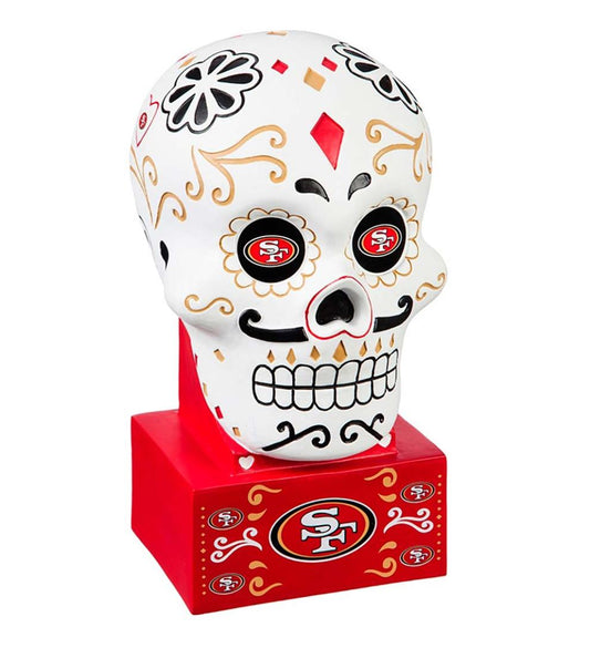 Plow & Hearth Decorative Garden Accents Yard & Garden San Francisco 49Ers Sugar Skull Statue