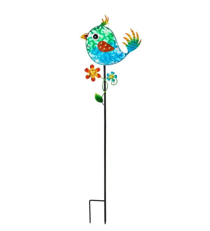 Plow & Hearth Decorative Garden Accents Yard & Garden Secret Solar Garden Stake - Bird
